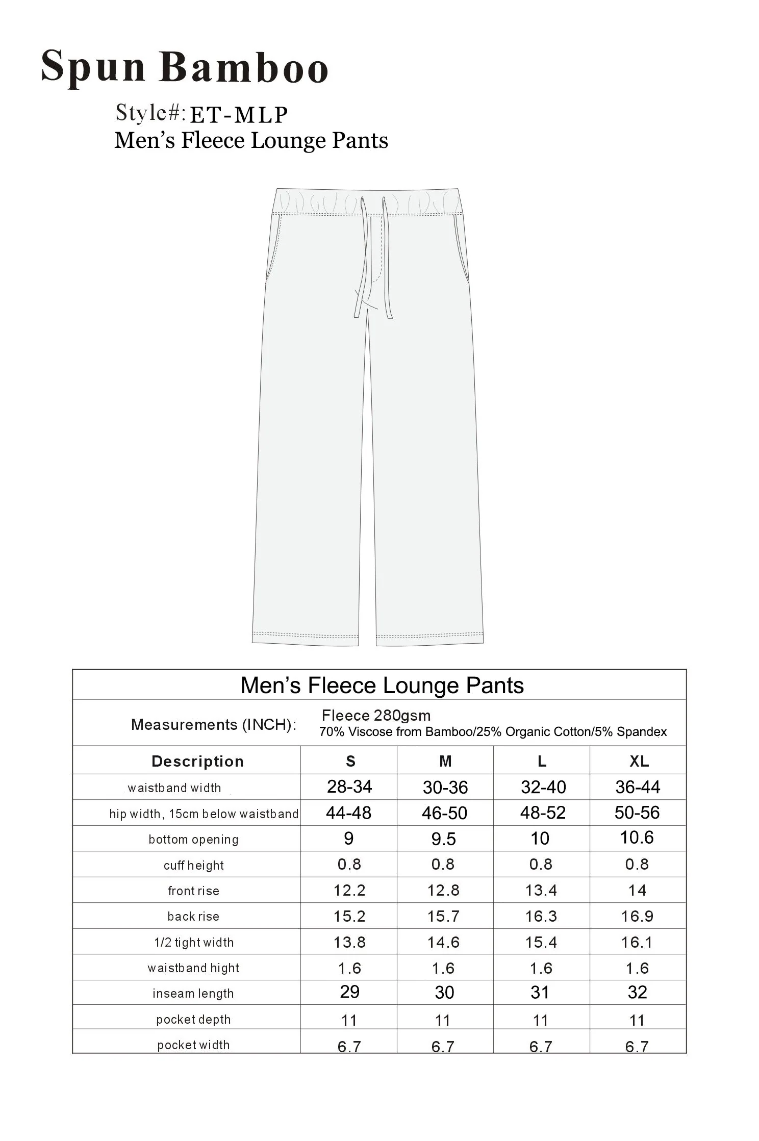 Men's Bamboo Viscose Fleece Lounge Pants - Image 8