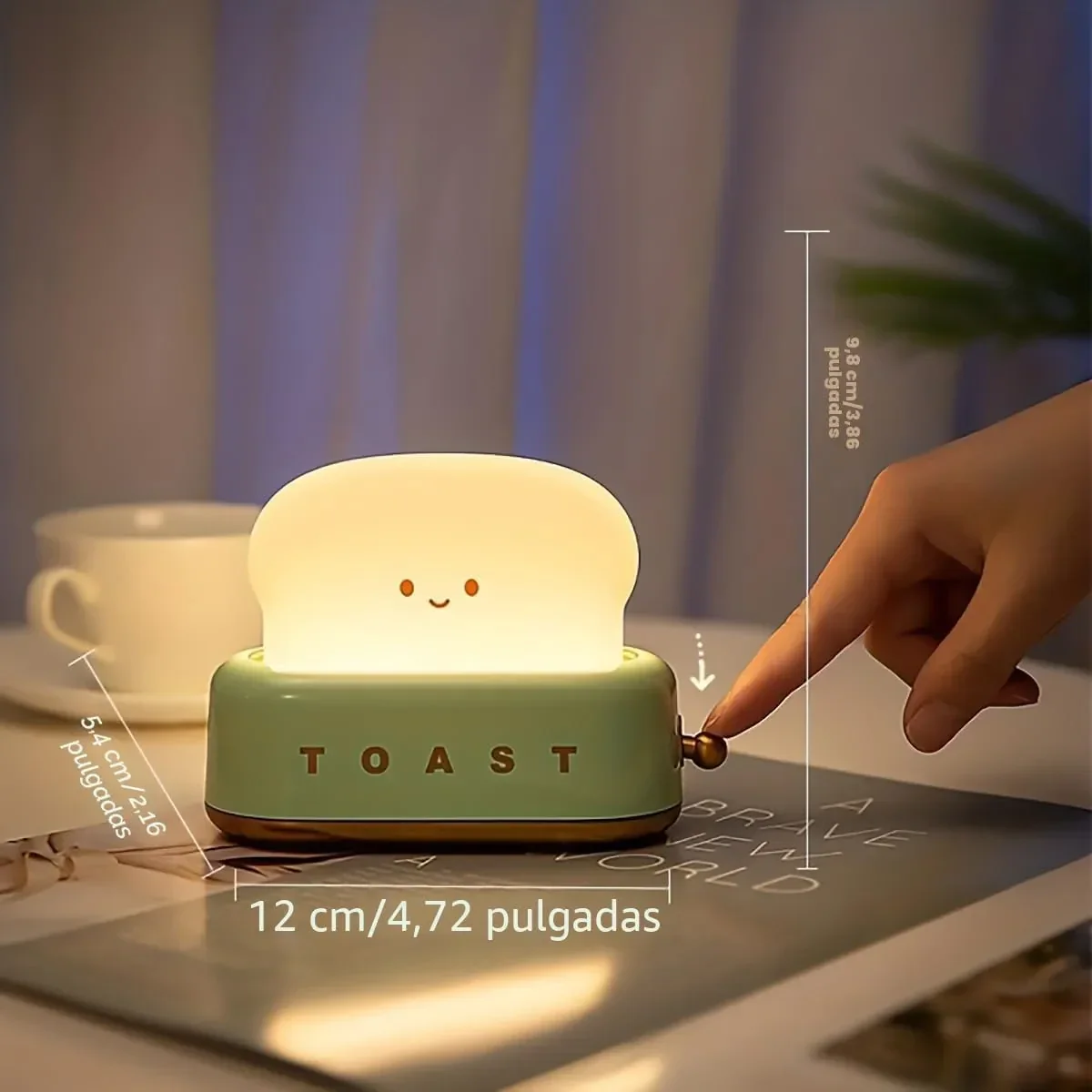 Novelty Cartoon Bread LED Nightlight - Image 4