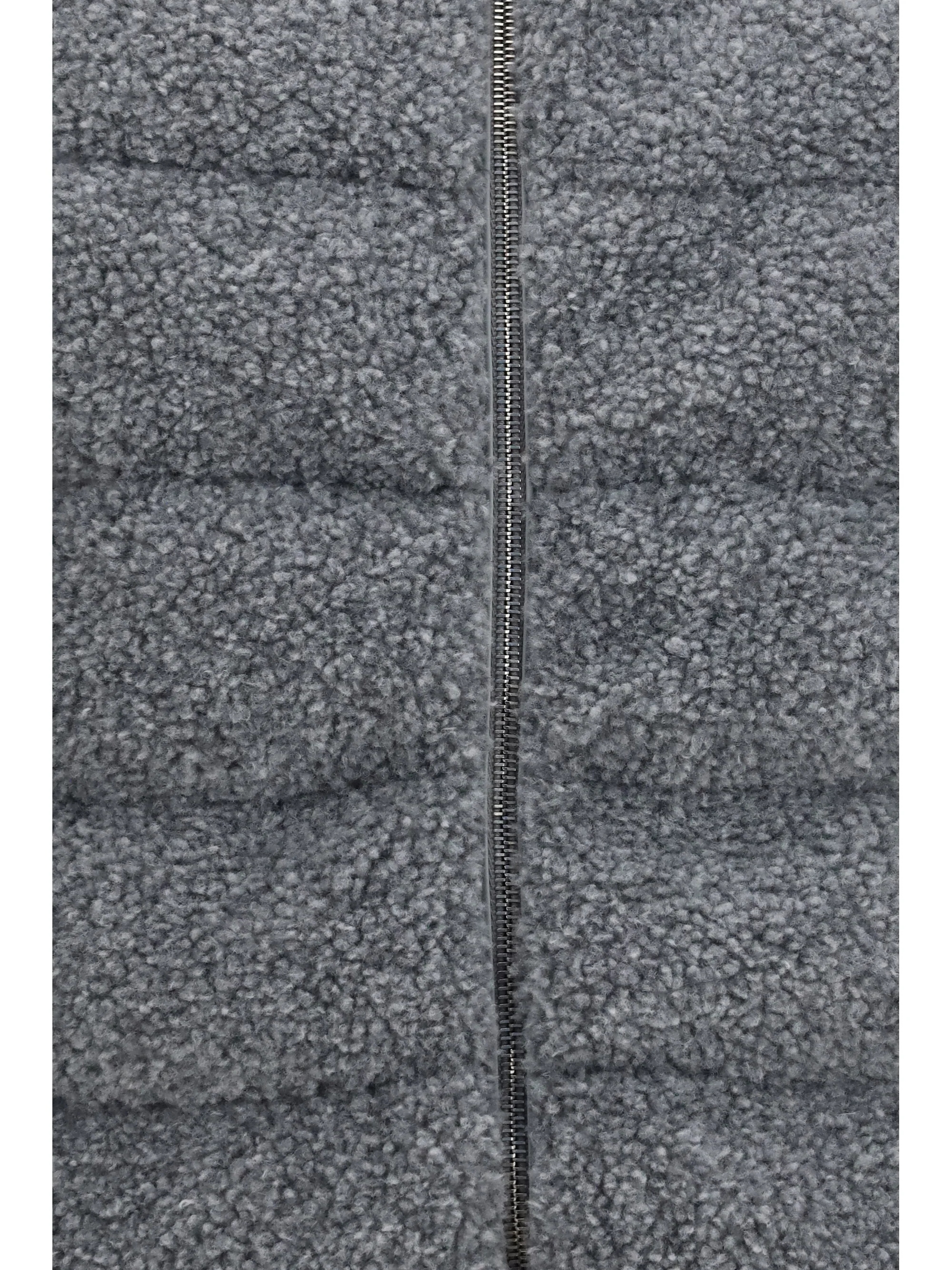 Padded Vest Shearling Front Pearl Grey - Image 2