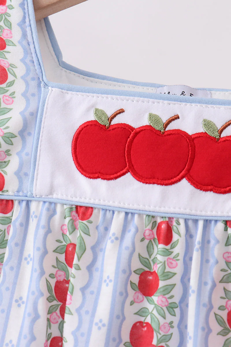 Red Apple Applique Dress - Image 2