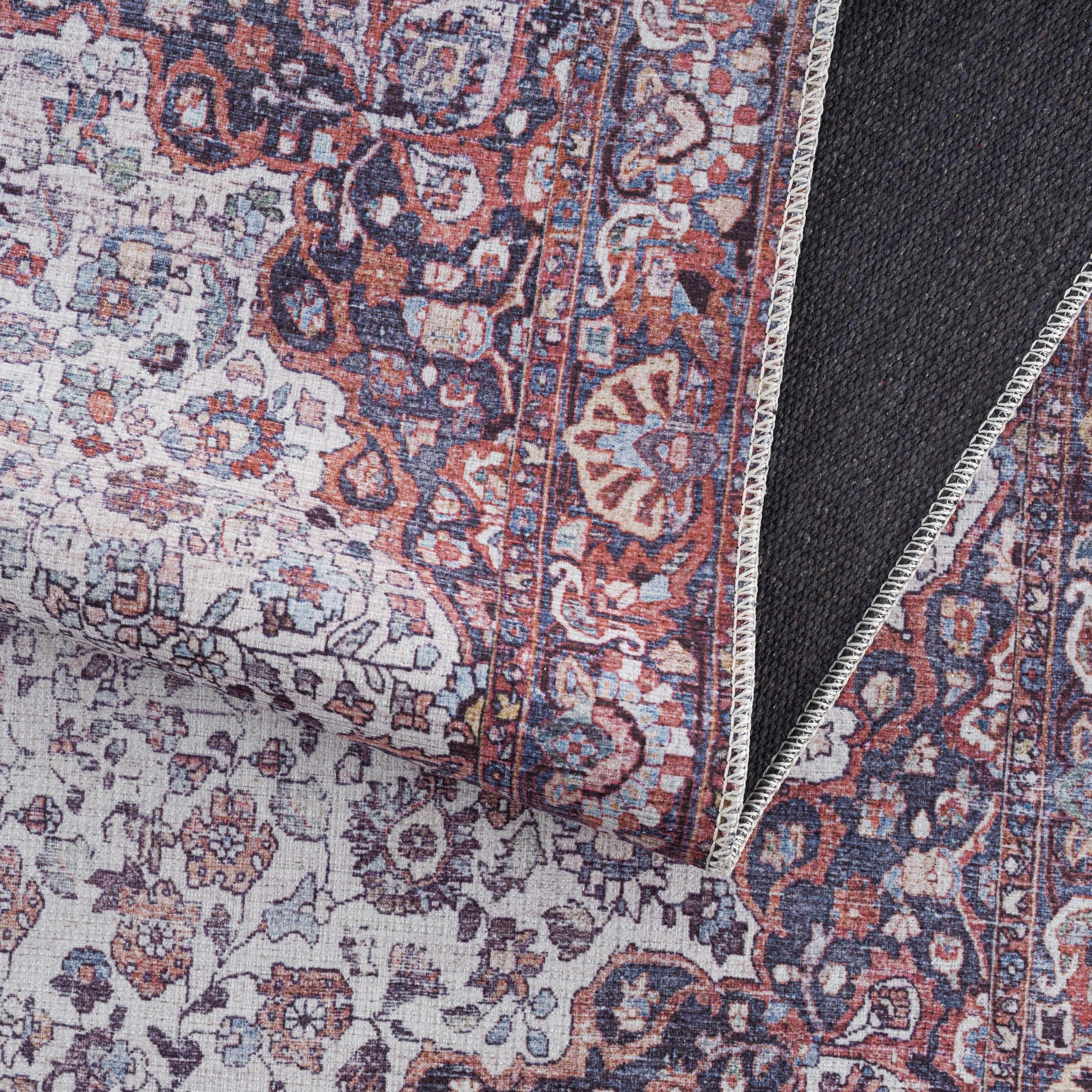 Red Cael Tumble Dry Washable Rug - Clearance - Image 10