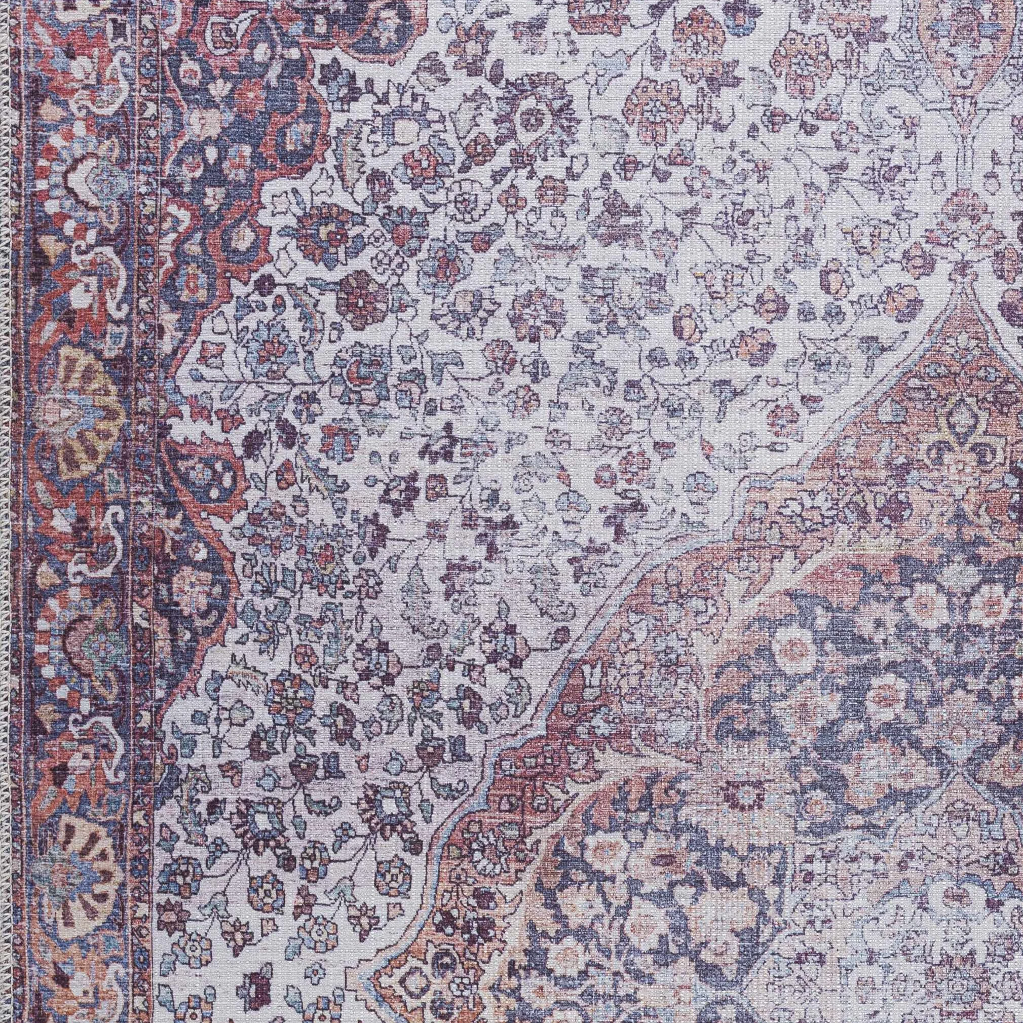Red Cael Tumble Dry Washable Rug - Clearance - Image 12