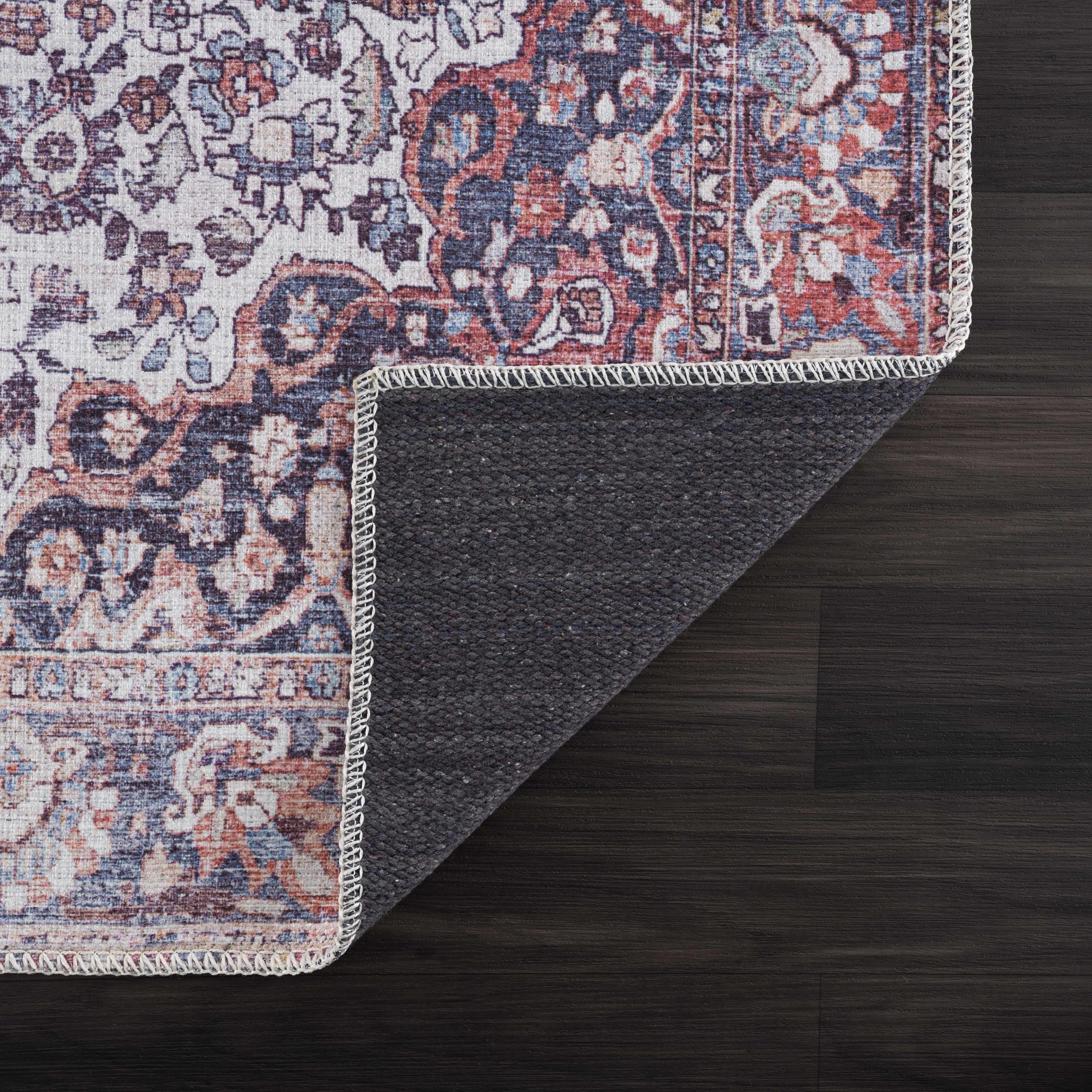 Red Cael Tumble Dry Washable Rug - Clearance - Image 5
