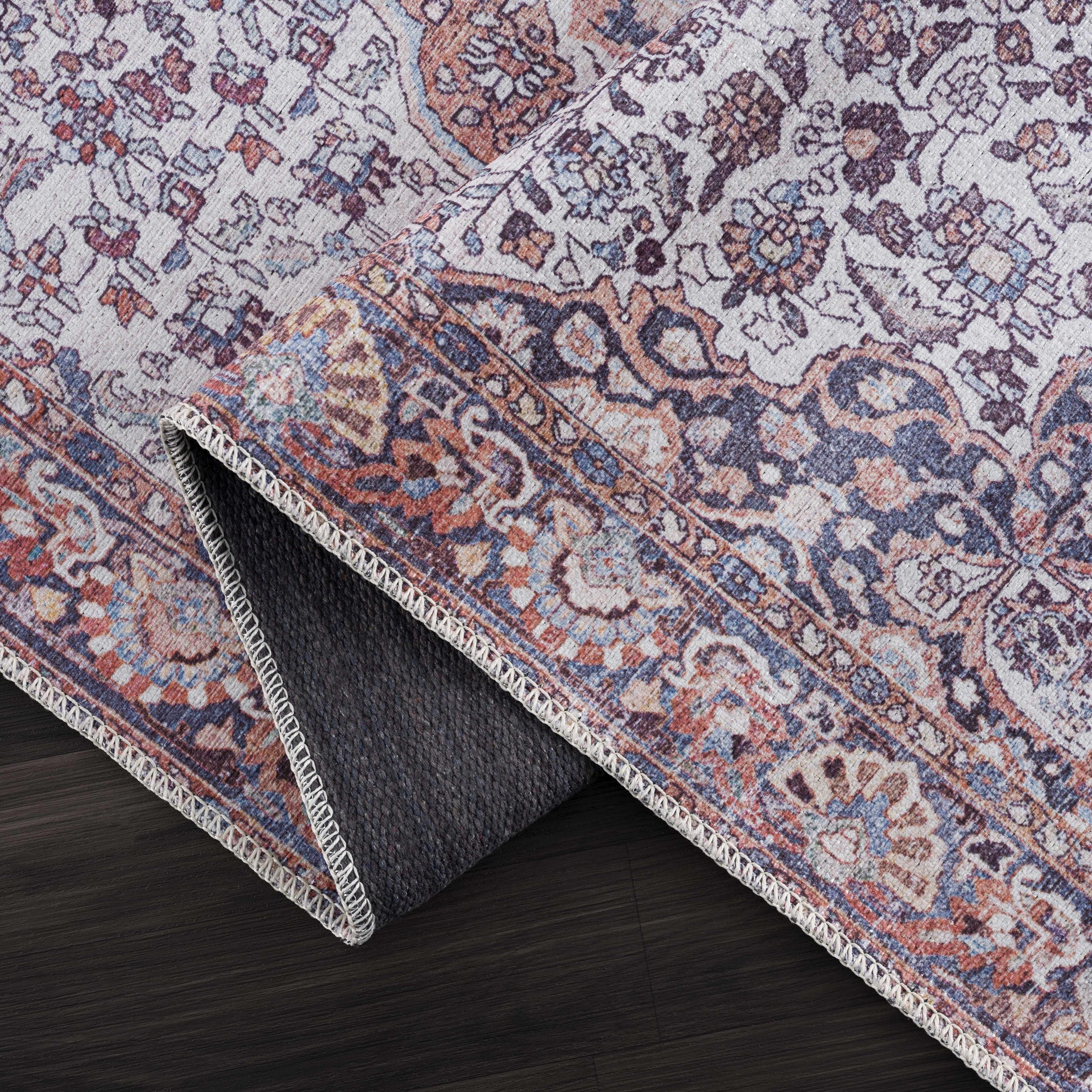Red Cael Tumble Dry Washable Rug - Clearance - Image 7