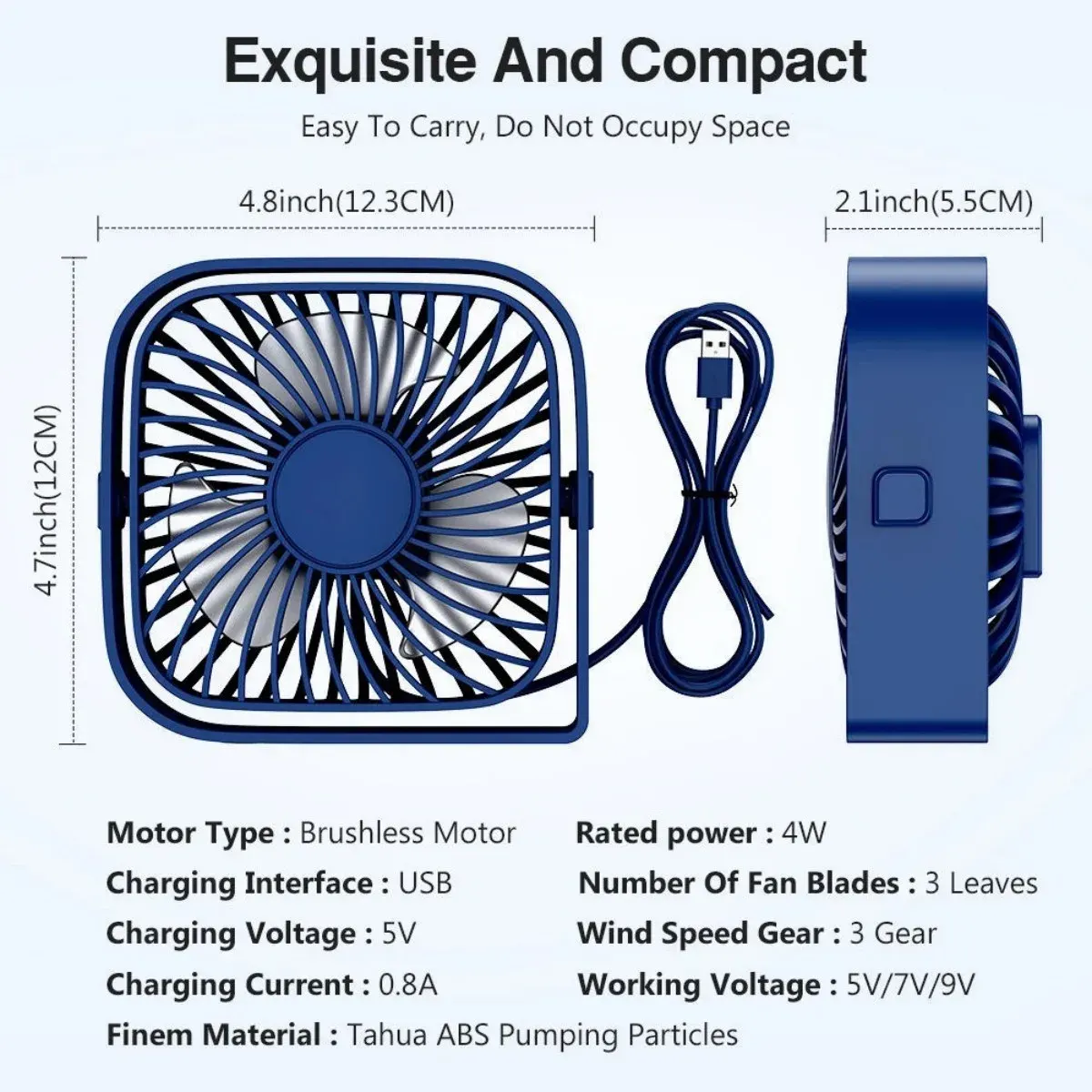 Small USB Desk Fan - Image 8