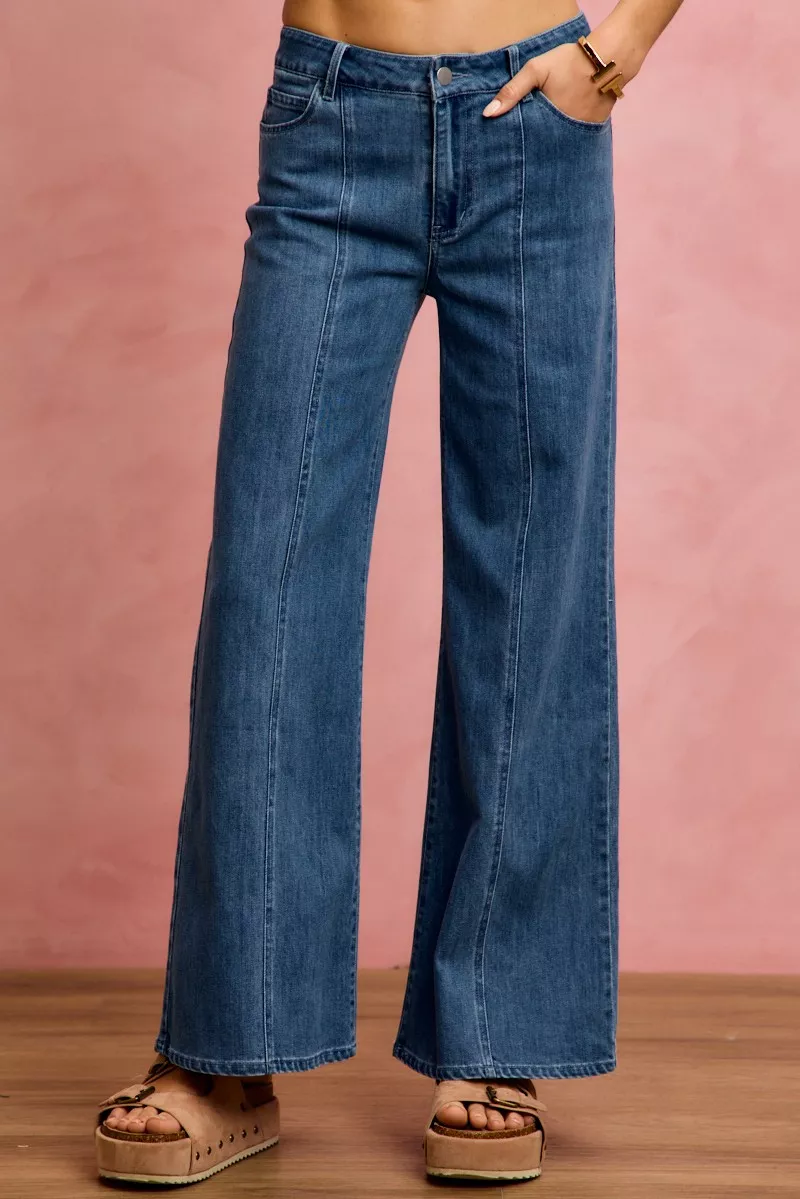 SO ME Seam Detail Mid Rise Stretch Denim Jeans - Image 6