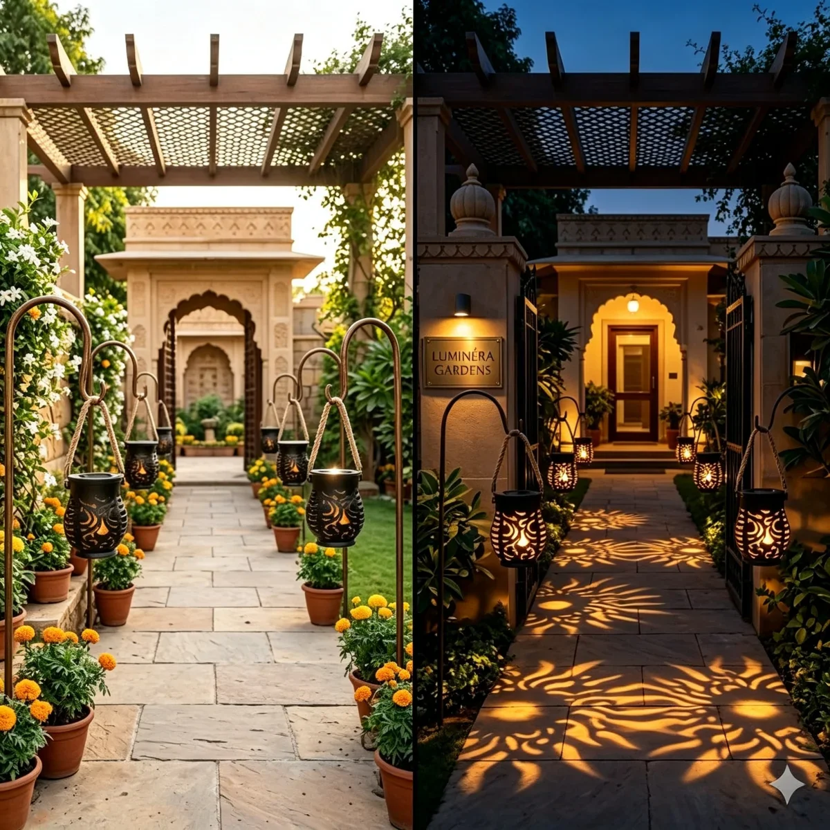 Solar Flame Effect Hanging Lantern - Image 8