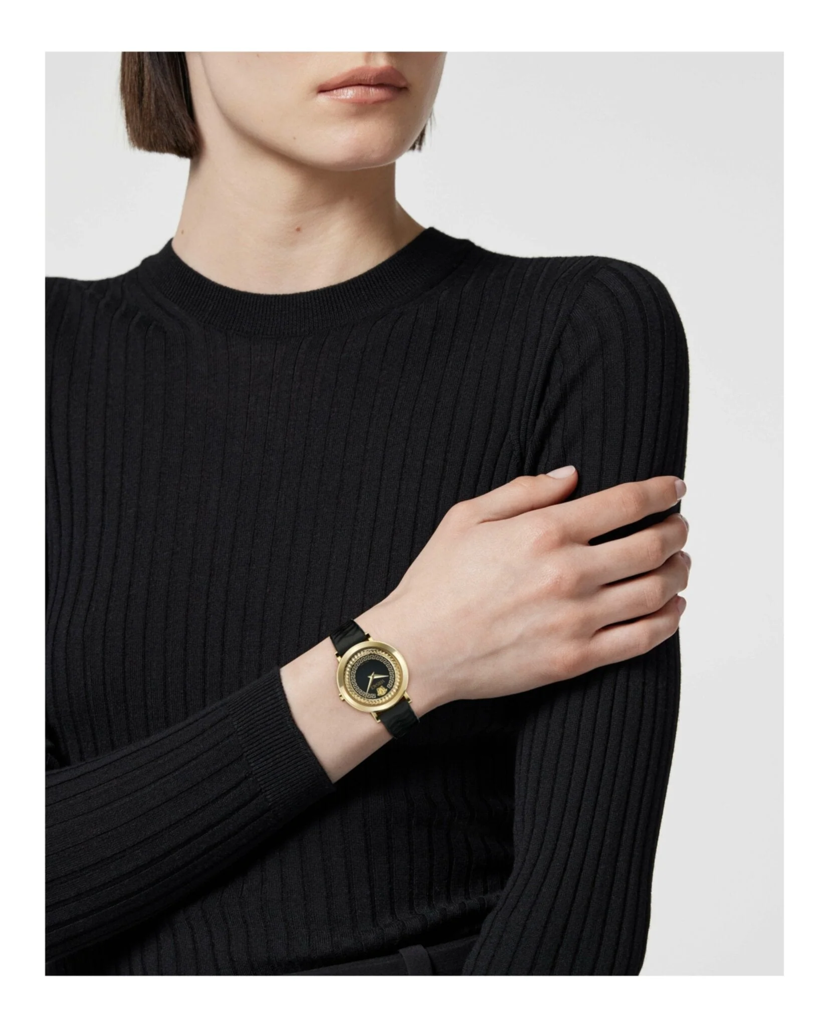 Versace  Delphinus Leather Watch - Image 5