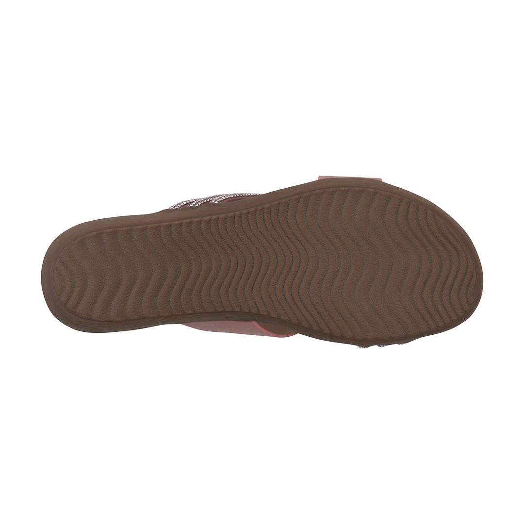 Women's Iris Blush Embellished Asymmetrical Flat Sandals - Image 5